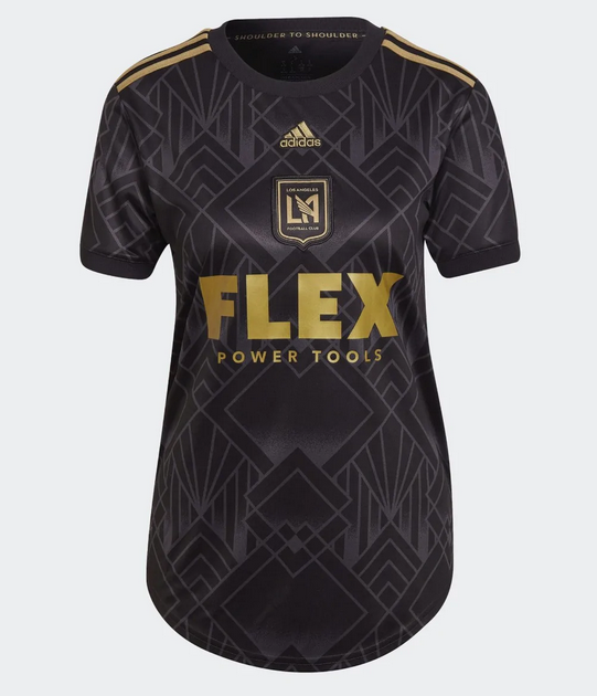 Women's Los Angeles Football Club 2022/23 Black Gold Home Soccer Jersey